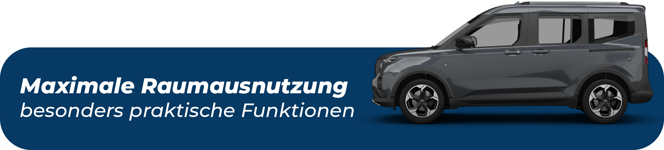 Textgrafik: Maximale Raumausnutzung, besonders praktische Funktionen