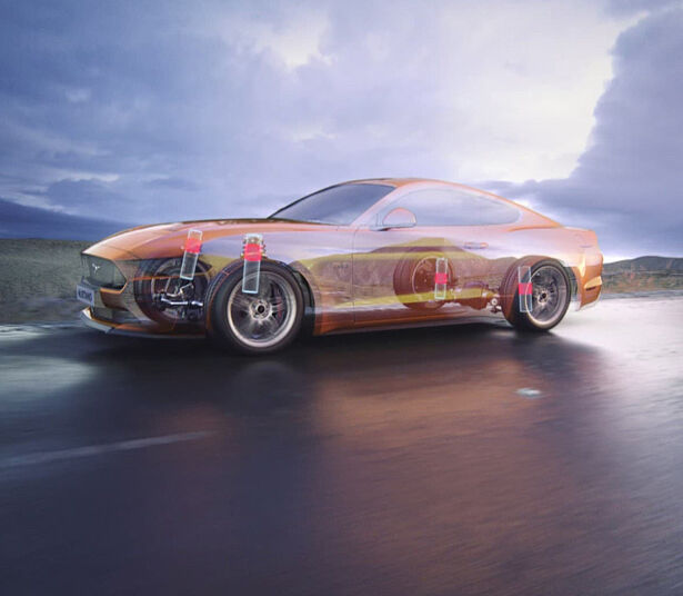 Darstellung des MagneRide Hochleistungsfahrwerk