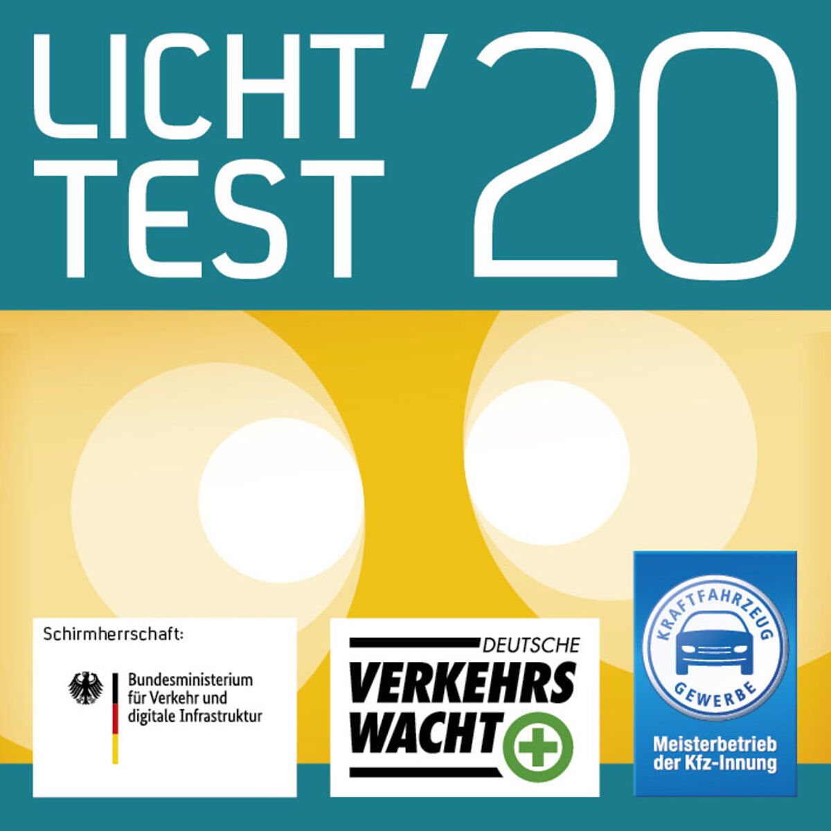 Zu sehen ist eine Licht-Test-Plakette von 2020